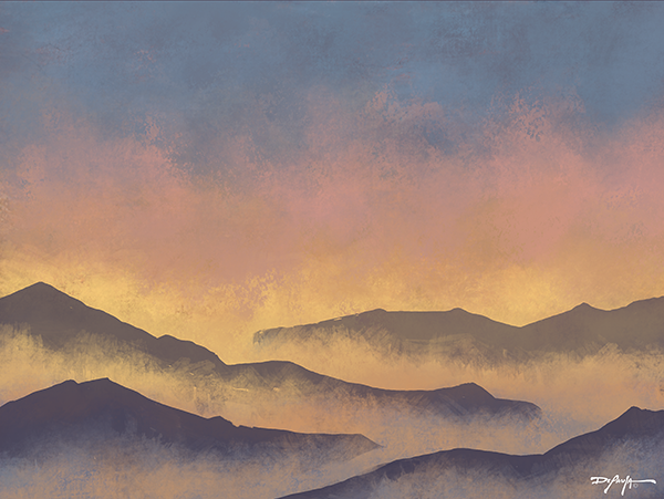 Mountain Hues Fine Art Canvas 18" x 24"