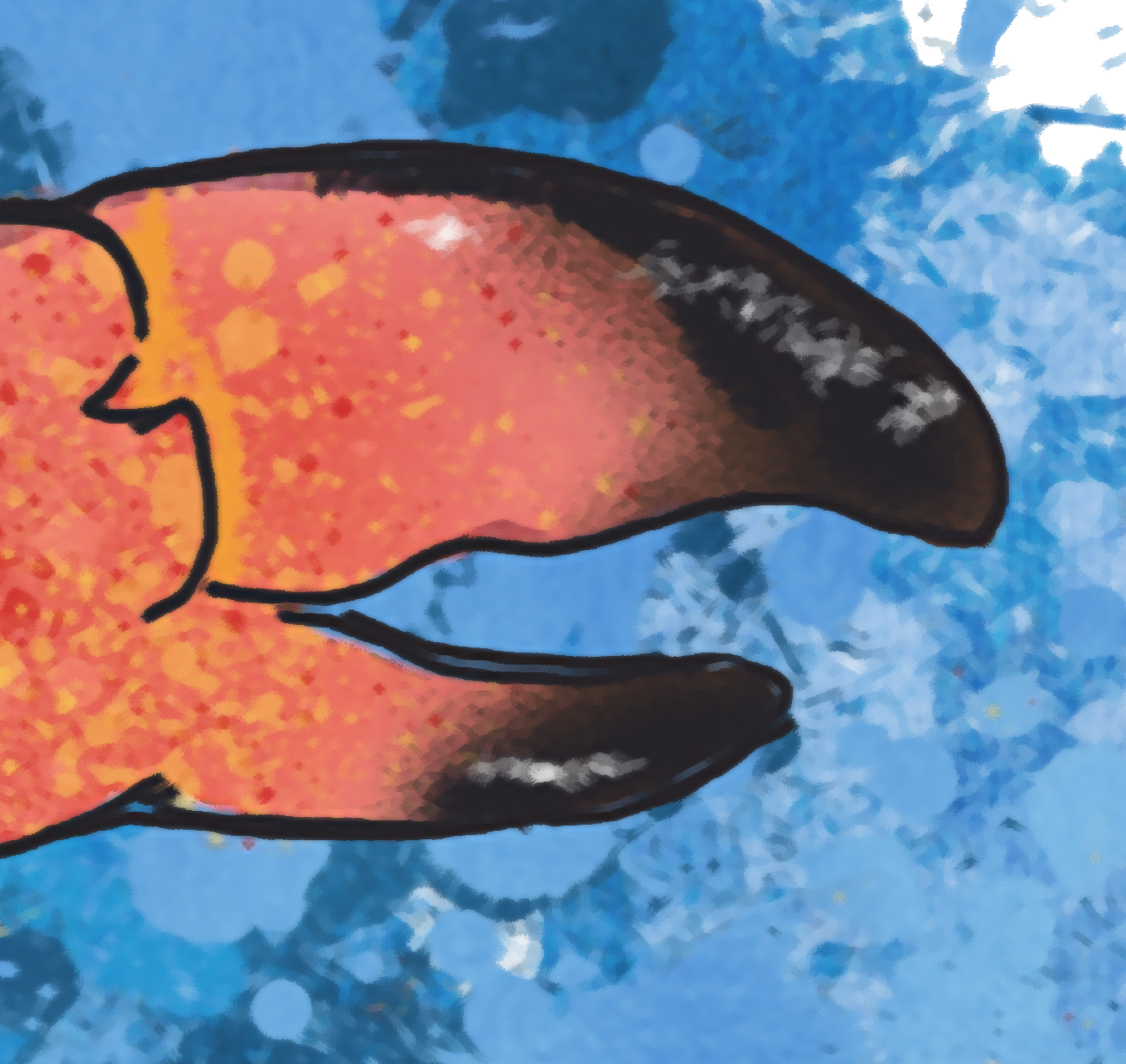 Stone Crab Expressionism Fine Art Canvas Print