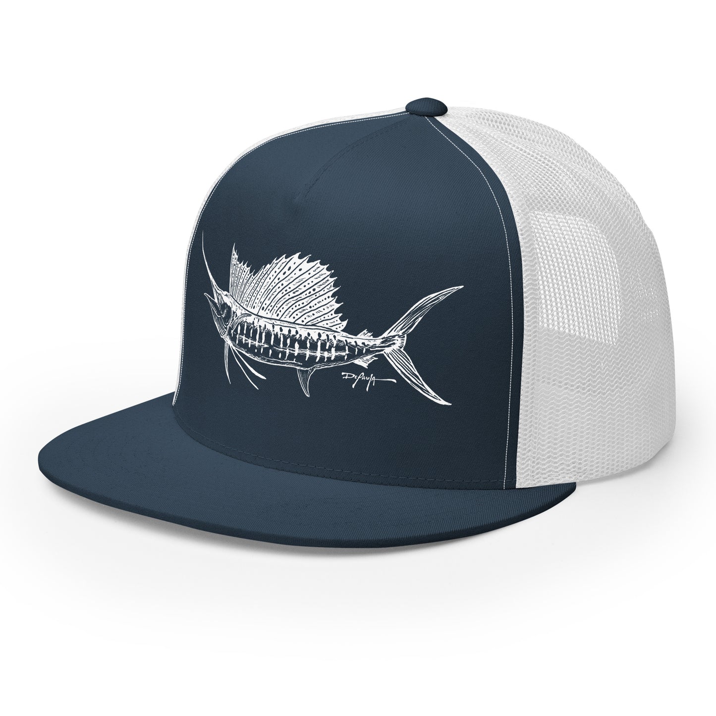 Signature White Sailfish Trucker Cap