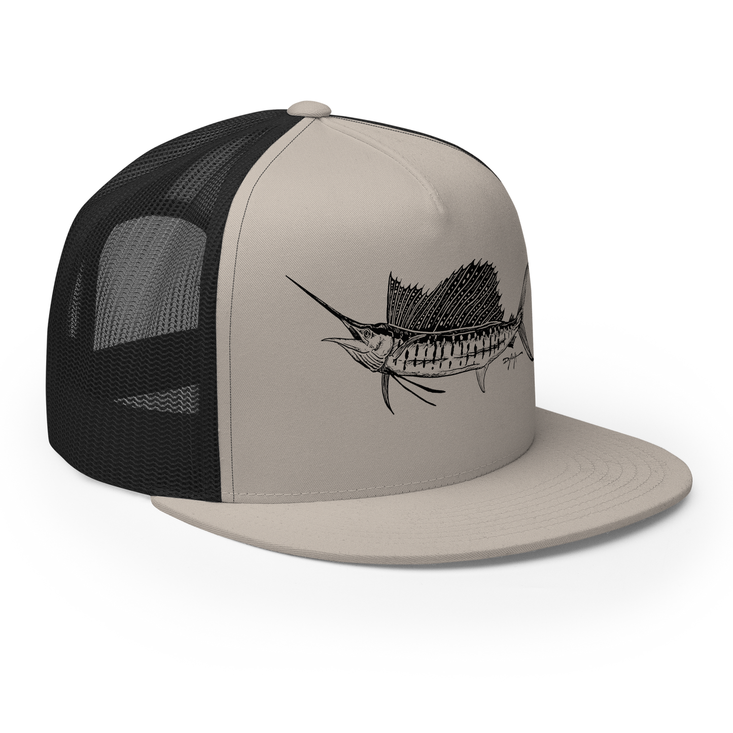 Signature Black Sailfish Trucker Cap