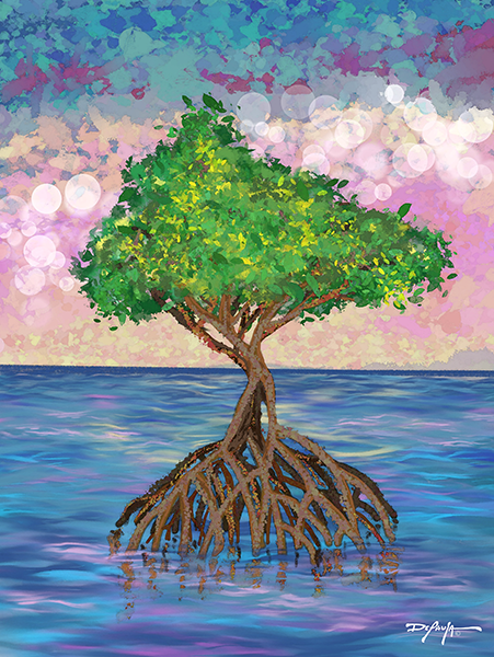 Mangrove Sunset Fine Art Canvas Print