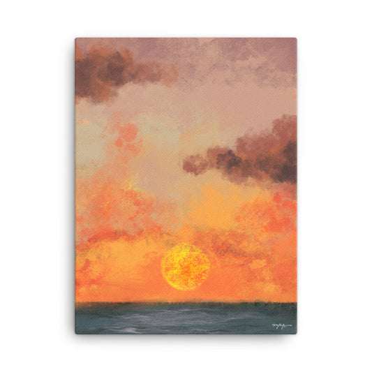 Rebirth Sunrise Coastal Fine Art Canvas Print