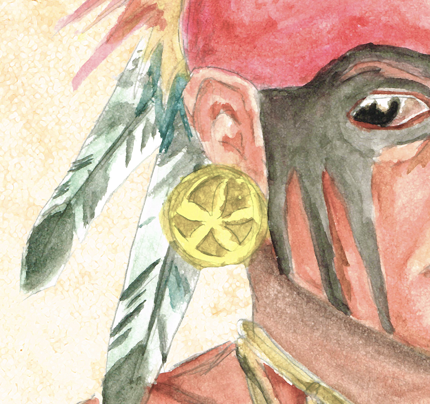 The Cherokee Warrior Native American Fine Art Canvas Print
