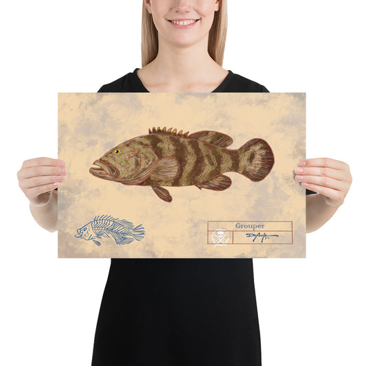 Naturalist Grouper Fine Art Print