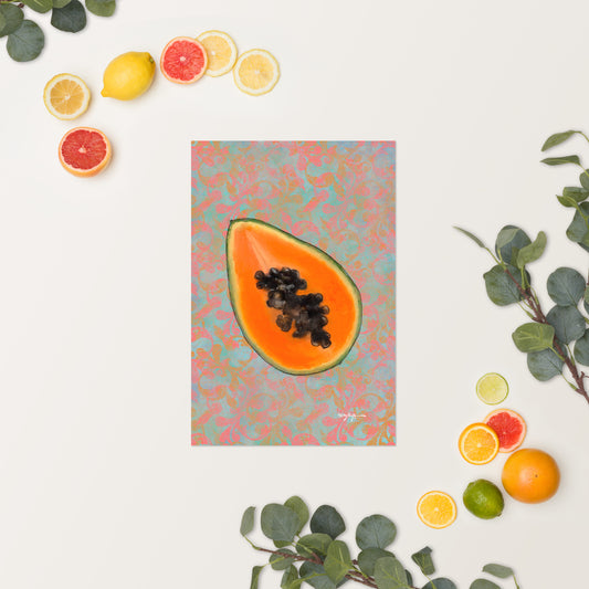 Juicy Tropical Fruit Papaya Fine Art Print