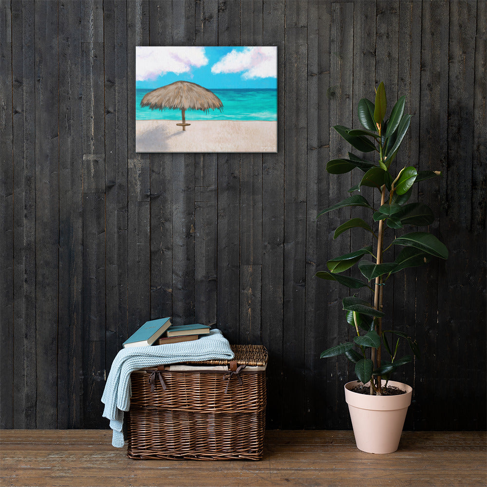 Caribbean Tiki Paradise Fine Art Canvas