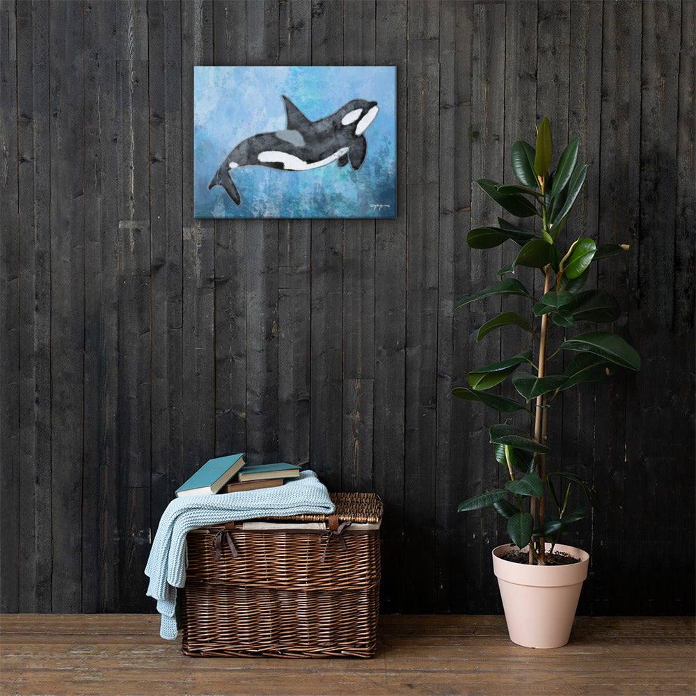 Sea Life Impression Orca Killer Whale Fine Art Canvas Print