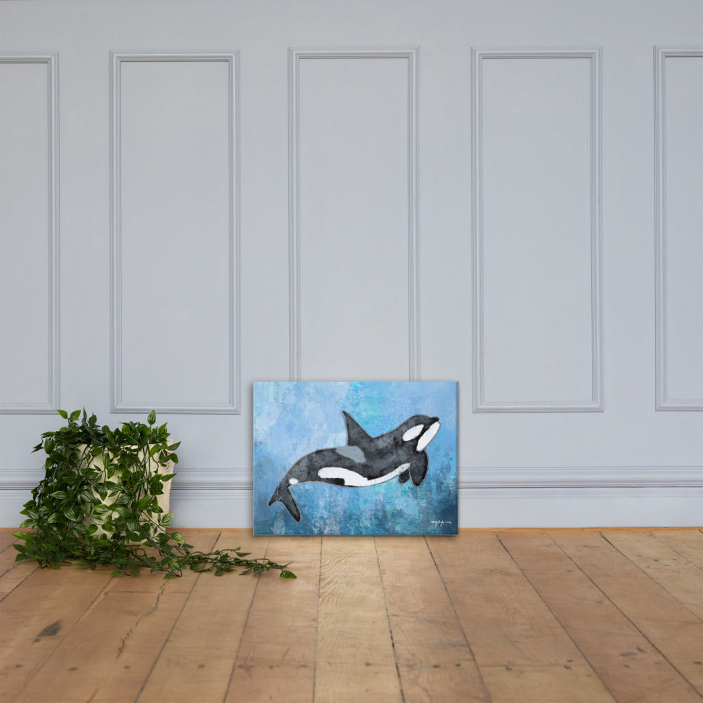 Sea Life Impression Orca Killer Whale Fine Art Canvas Print