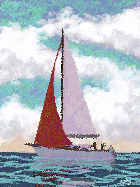 Sail Away Fine Coastal Art Sailboat Canvas