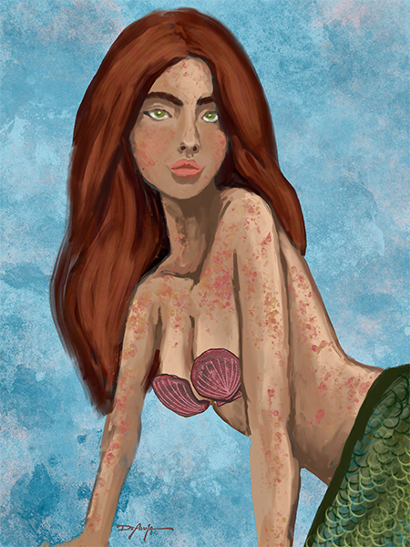 The Sassy Mermaid Fine Art Print 12 x 18