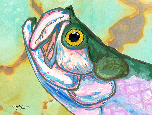 Tarpon Head Sportfish Fine Fish Art Canvas Print